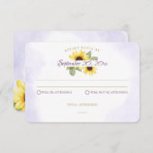 Sunflower Mountain Lavender Response Kaart (Voorkant / Achterkant)