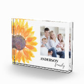 Sunflower Nom personnalisé Bloc photo (Droite)