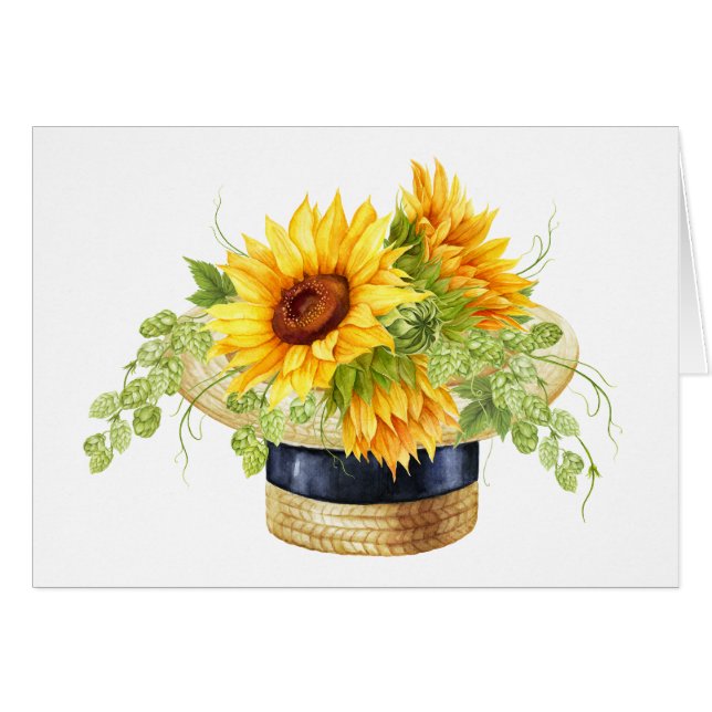 Sunflower Notecard (Voorkant Horizontaal)