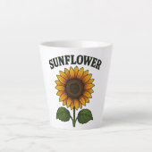 Sunflower painting mug latte mok (Voorkant)