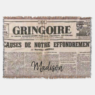Sunflower Paris Frankrijk News Throw Blanket Deken