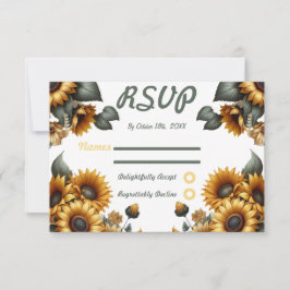 Sunflower Patch RSVP Response Kaart