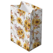 Sunflower Patroon Medium Cadeauzakje (Voorkant Gekanteld)