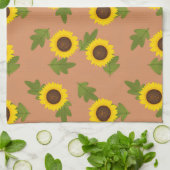 Sunflower Pattern Design – Cute Floral Aesthetic Theedoek (Gevouwen)
