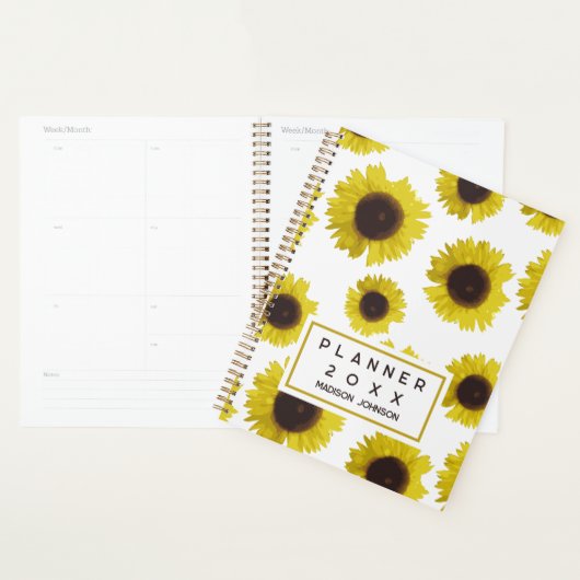 Sunflower Pattern Floral Custom Name 2026 (Devant avec enveloppe)
