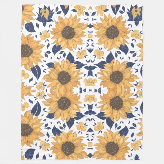 Sunflower pattern stylish Blanket for New Home Fleece Deken (Voorkant)