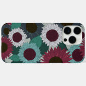 Sunflower Pattern Warm Tones iPhone Case (Achterkant (horizontaal))