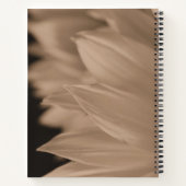 Sunflower Petals in Sepia Tone  Notitieboek (Achterkant)