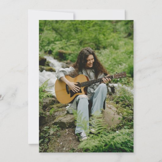 Sunflower Photo Dans Love Memory Faire-part (Dos)