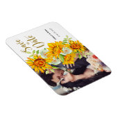 Sunflower Photo Wedding Save the Date Magnet (Côté Droit)