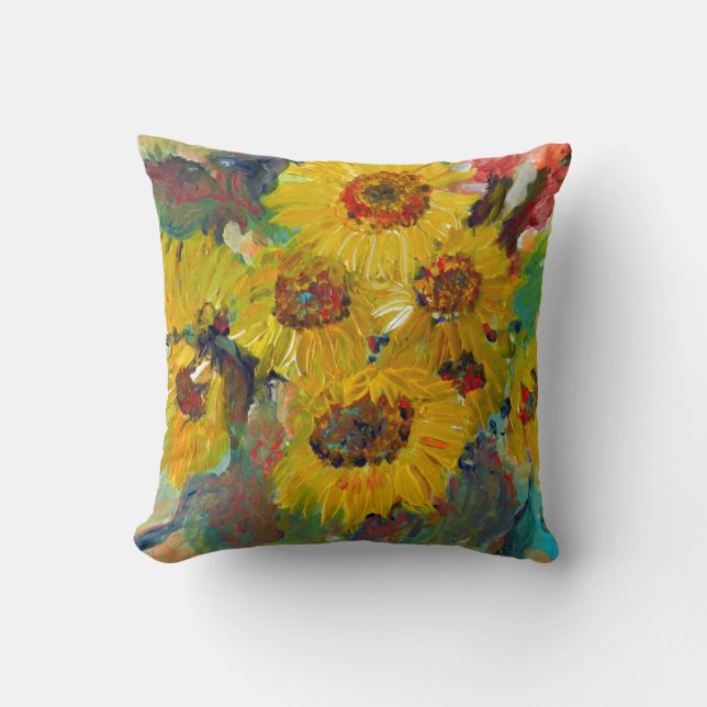 sunflower pillow kussen (Voorkant)