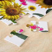 Sunflower Pink Hearts Puzzles (Côté)