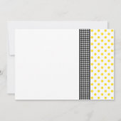 Sunflower Polka Dot En vichy Invitation Fête des m (Dos)