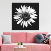 "Sunflower Portrait" — Afdruk van gevlekt Canvas (Insitu (Woonkamer))