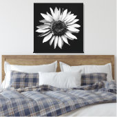 "Sunflower Portrait" — Afdruk van gevlekt Canvas (Insitu (Slaapkamer))