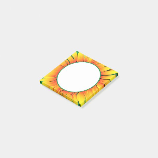 Sunflower Post het merkt zonneschijn op Post-it® Notes (Schuin)