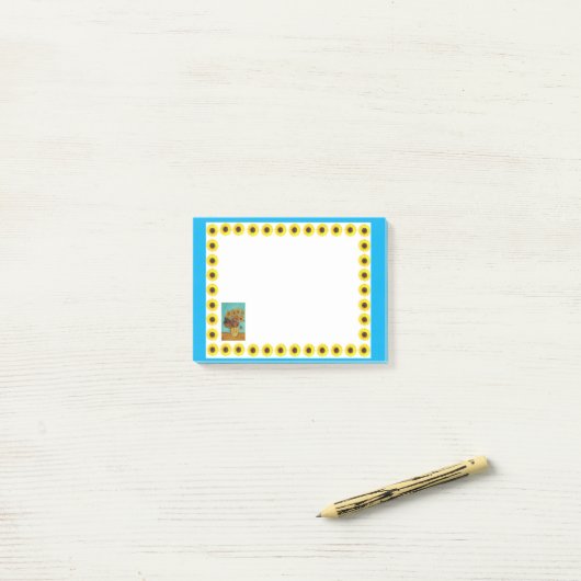 Sunflower Post-its Post-it® Notes (Op bureau)