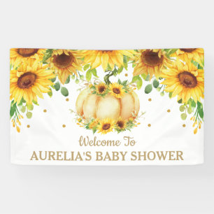 Sunflower Pumpkin Baby shower Welkomstachtergrond Spandoek