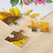Sunflower Puzzles Blue Elephant Floral (Côté)