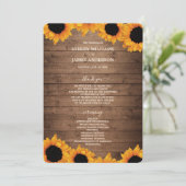 Sunflower radiant Programme de mariage rustique en (Debout devant)