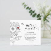 Sunflower Red Ladybug Budget Moving Kaart (Staand voorkant)