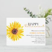Sunflower Retirement Invitation |Teacher or Admin (Debout devant)