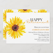 Sunflower Retirement Invitation |Teacher or Admin (Devant / Derrière)