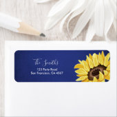 Sunflower Return Address Label Mason Jars Rustic (Insitu)