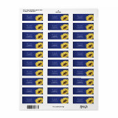 Sunflower Return Address Label Mason Jars Rustic (Full Sheet)