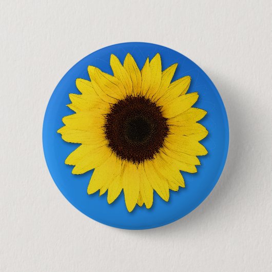 SUNFLOWER RONDE BUTTON 5,7 CM (Voorkant)