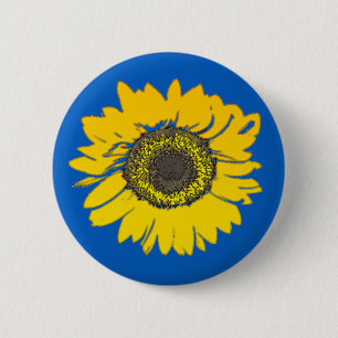 Sunflower Ronde Button 5,7 Cm