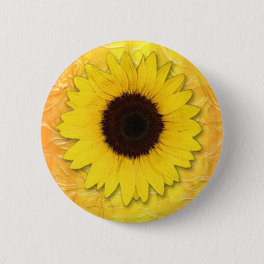 SUNFLOWER RONDE BUTTON 5,7 CM (Voorkant)