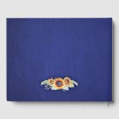 Sunflower Royal Blue Rustic Mariage Livre d'or (Verso)