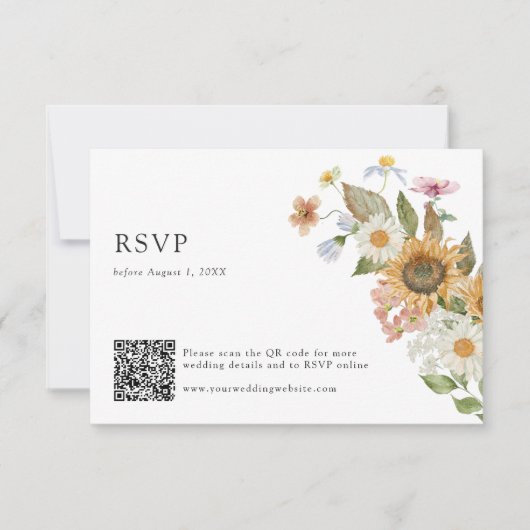 Sunflower RSVP QR Code (Devant)