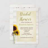 Sunflower Rustic Bridal Shower Invitation Kaart (Voorkant / Achterkant)