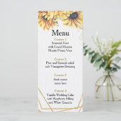Sunflower Rustic Elegant Geometric Gold Wedding Menu (Staand voorkant)