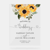 Sunflower Rustic Mariage Bienvenue (Recto)