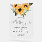 Sunflower Rustic Mariage Bienvenue (Angle)