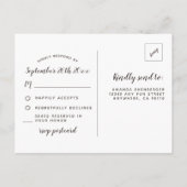 Sunflower Rustic Watercolor Wedding Cartes postale (Dos)