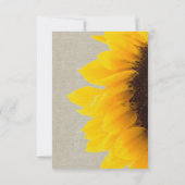 Sunflower Rustic Wedding Carte RSVP (Dos)