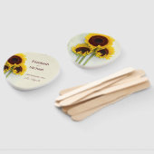 Sunflower Rustic Wedding Handwaaier (Niet-gemonteerd)