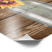 Sunflower Rustic Wedding Welcome Sign, Rustic Foto Afdruk (Hoek)