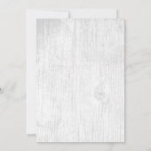 Sunflower Rustic White Barn Wood Wedding Kaart (Achterkant)