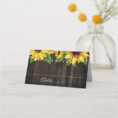 Sunflower Rustic Wood String Lights Wedding (Voorkant)