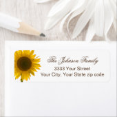 Sunflower rustiek retouradres etiket (Insitu)