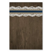 Sunflower Rustique Bleu Réception + Cartes d'hôtel (Dos)