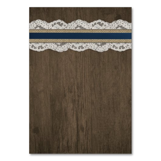 Sunflower Rustique Bleu Réception + Cartes d'hôtel (Dos)