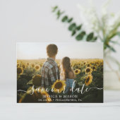 Sunflower Sauvez les dates avec Carte photo (Debout devant)