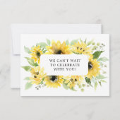 Sunflower Sauvez les dates avec Carte photo (Dos)