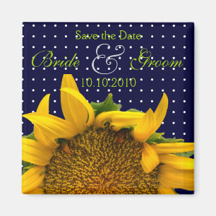 Sunflower Save-the-Date Magneet